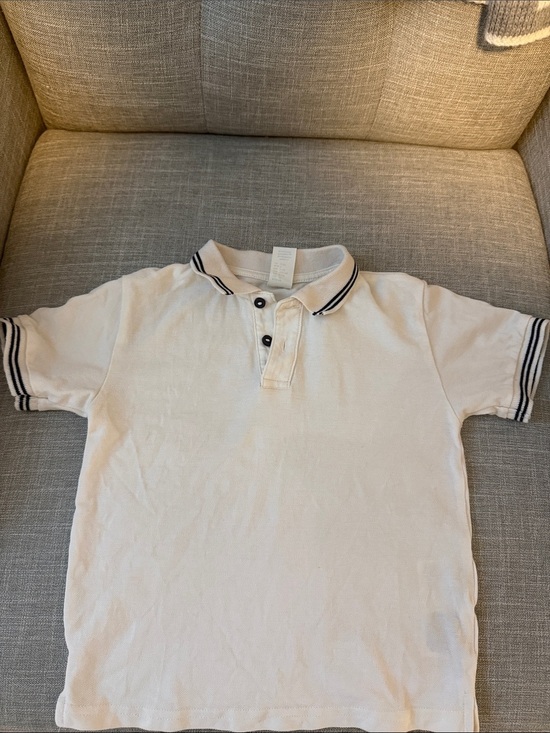 H&M Other - H&M White Polo Shirt with Navy Trim - Kids